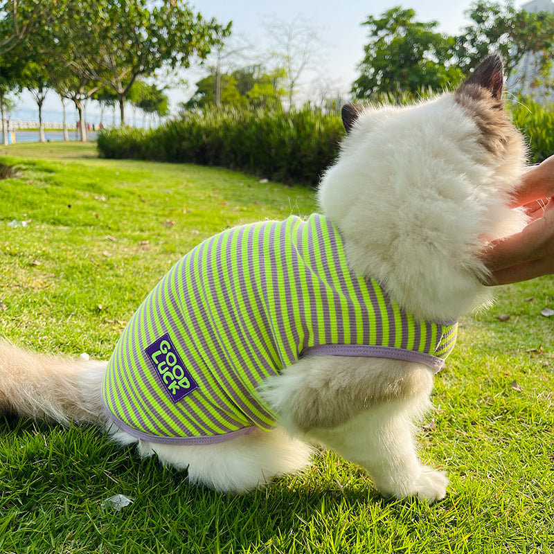 Cool Breathable Stripes Vest Pet Clothes