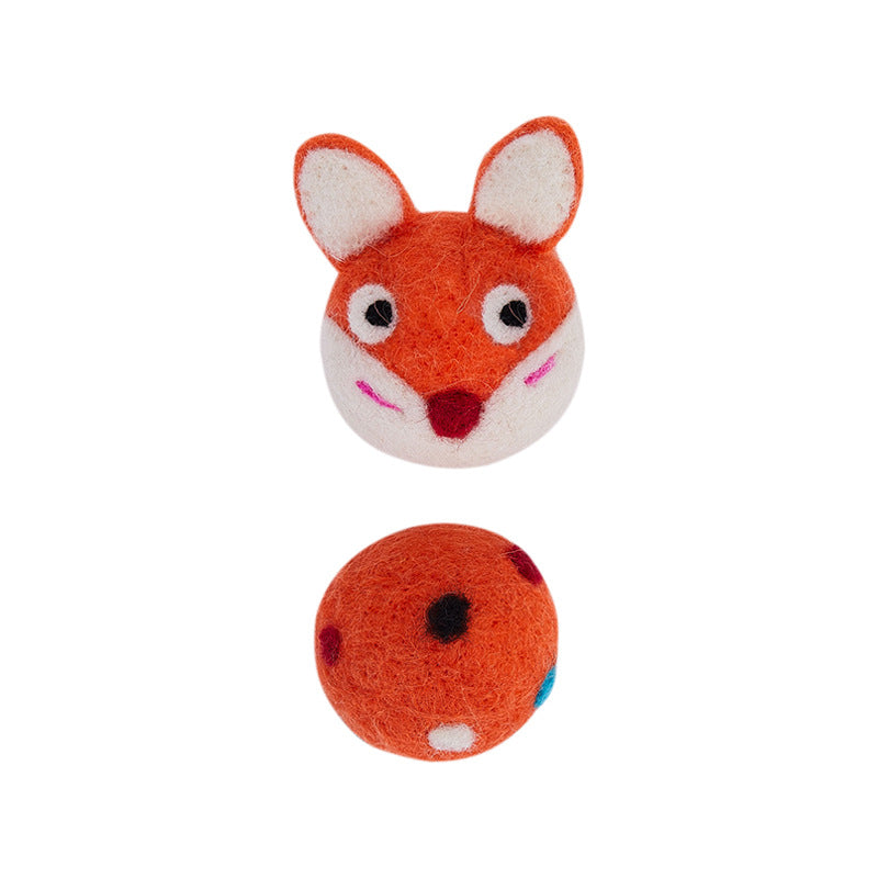 Colorful Felt Stretch Ball Cat Toy B