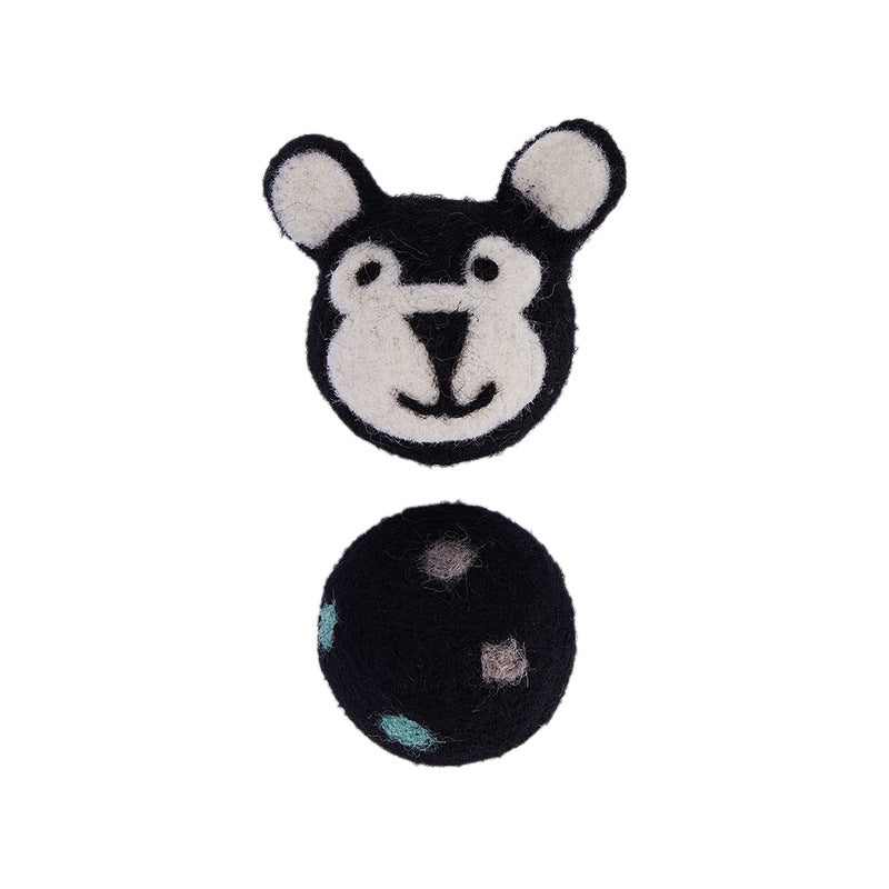 Colorful Felt Stretch Ball Cat Toy B