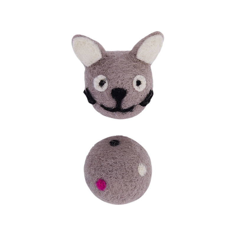 Colorful Felt Stretch Ball Cat Toy B