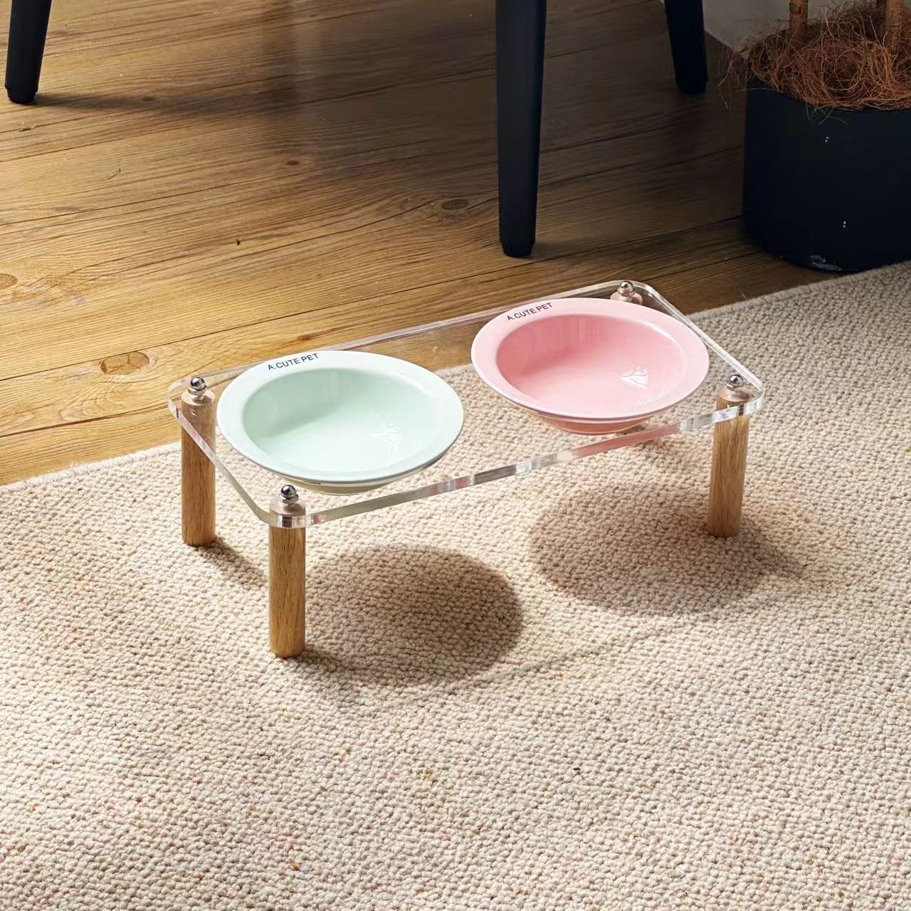 Cat Water Bowl Dog Basin Anti-tumble High