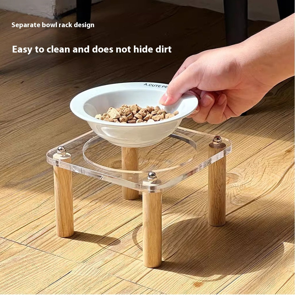 Cat Water Bowl Dog Basin Anti-tumble High