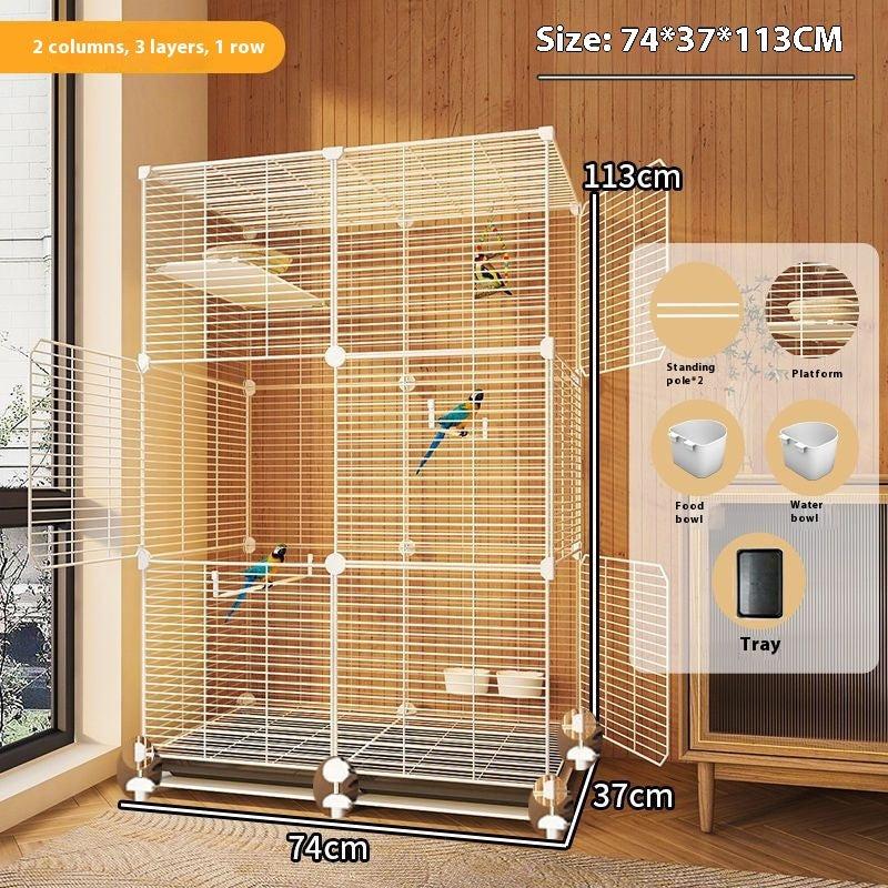 Parrot Cage New Splash-proof Home