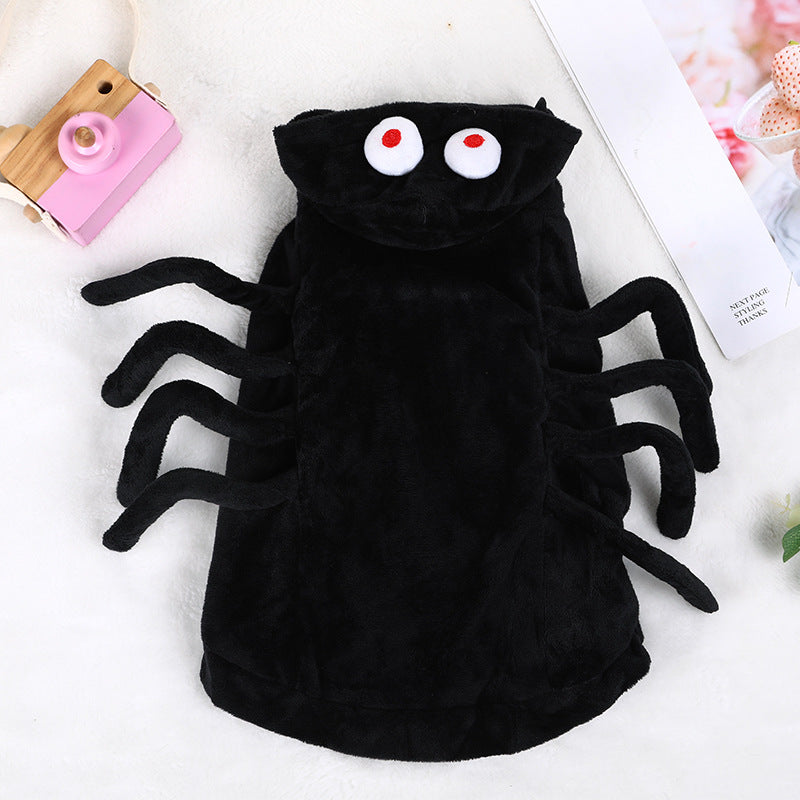 Cat Dog Clothes Halloween Funny Spider Style