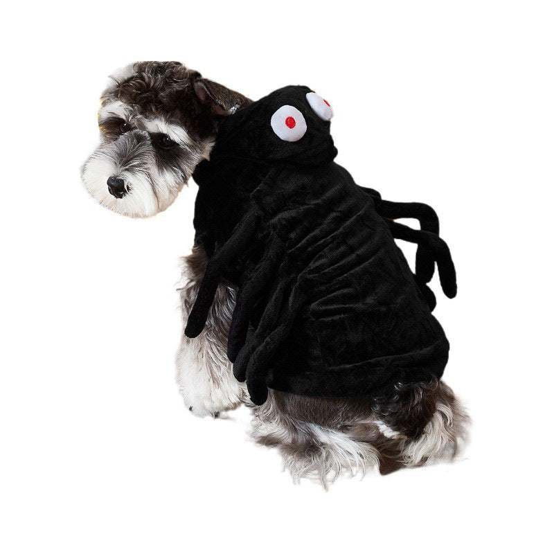 Cat Dog Clothes Halloween Funny Spider Style