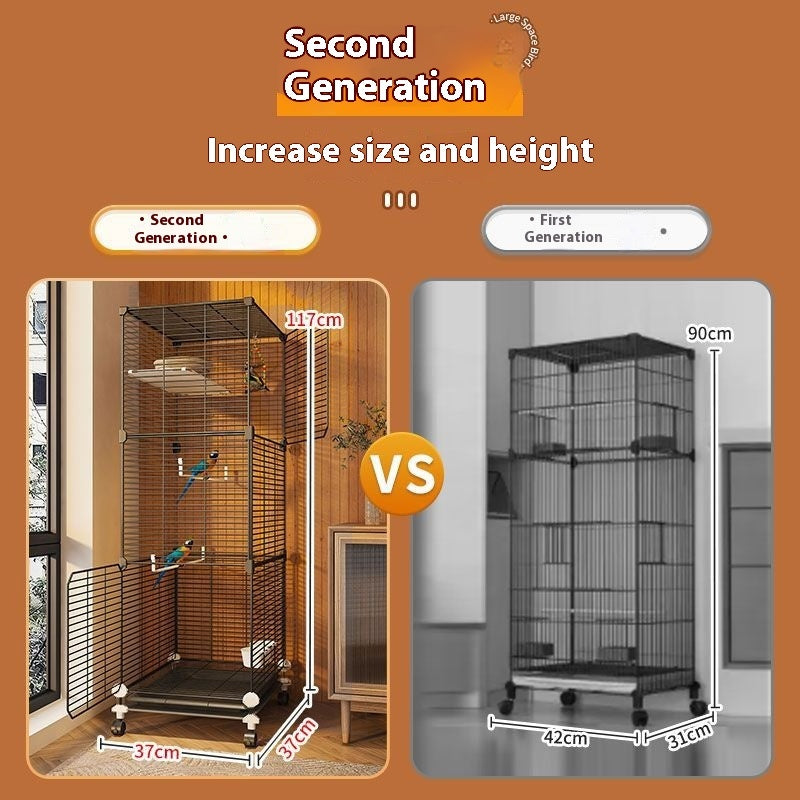 Parrot Cage New Splash-proof Home
