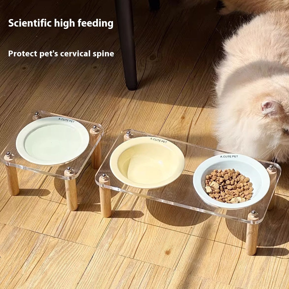 Cat Water Bowl Dog Basin Anti-tumble High