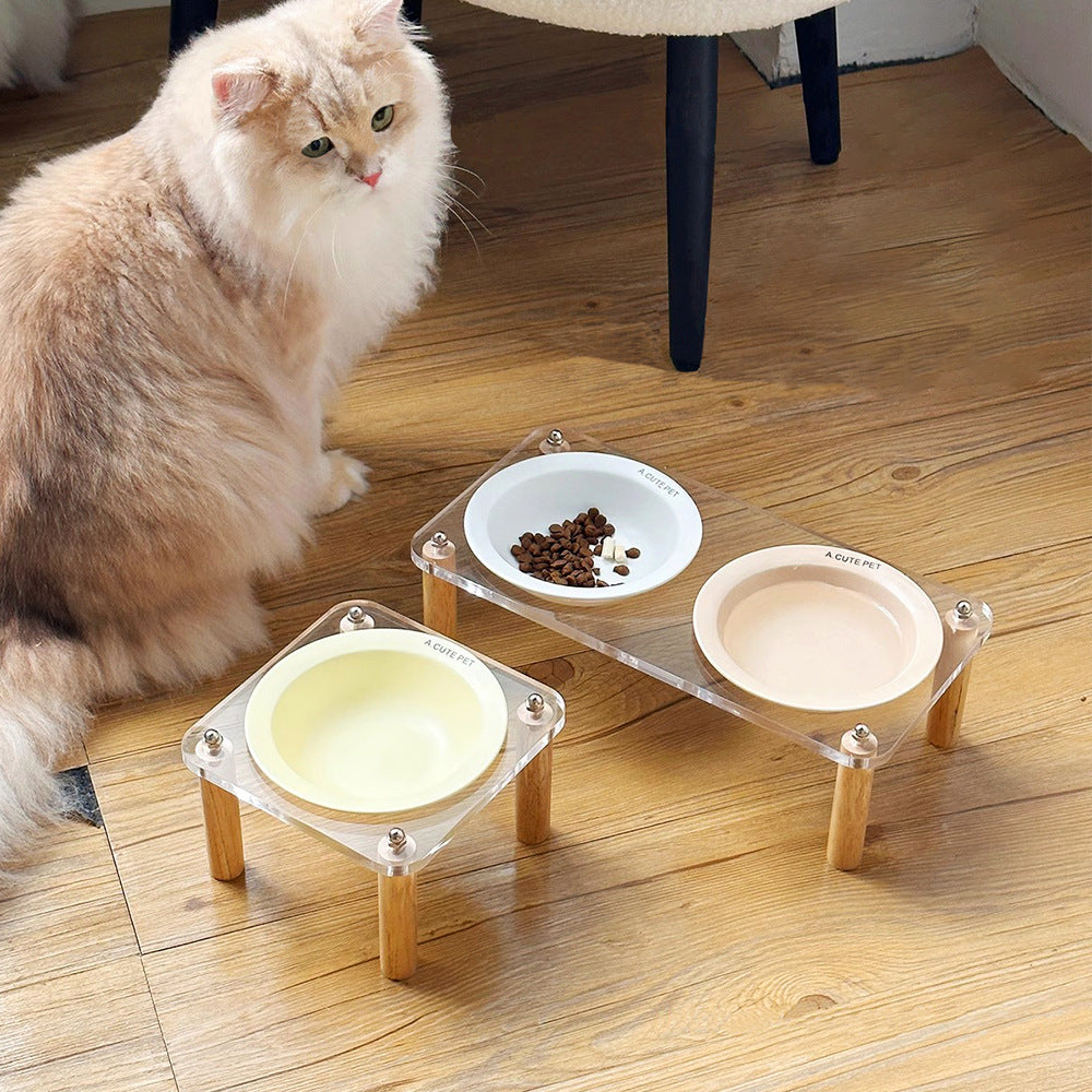 Cat Water Bowl Dog Basin Anti-tumble High