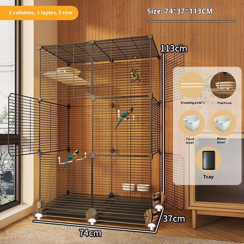 Parrot Cage New Splash-proof Home
