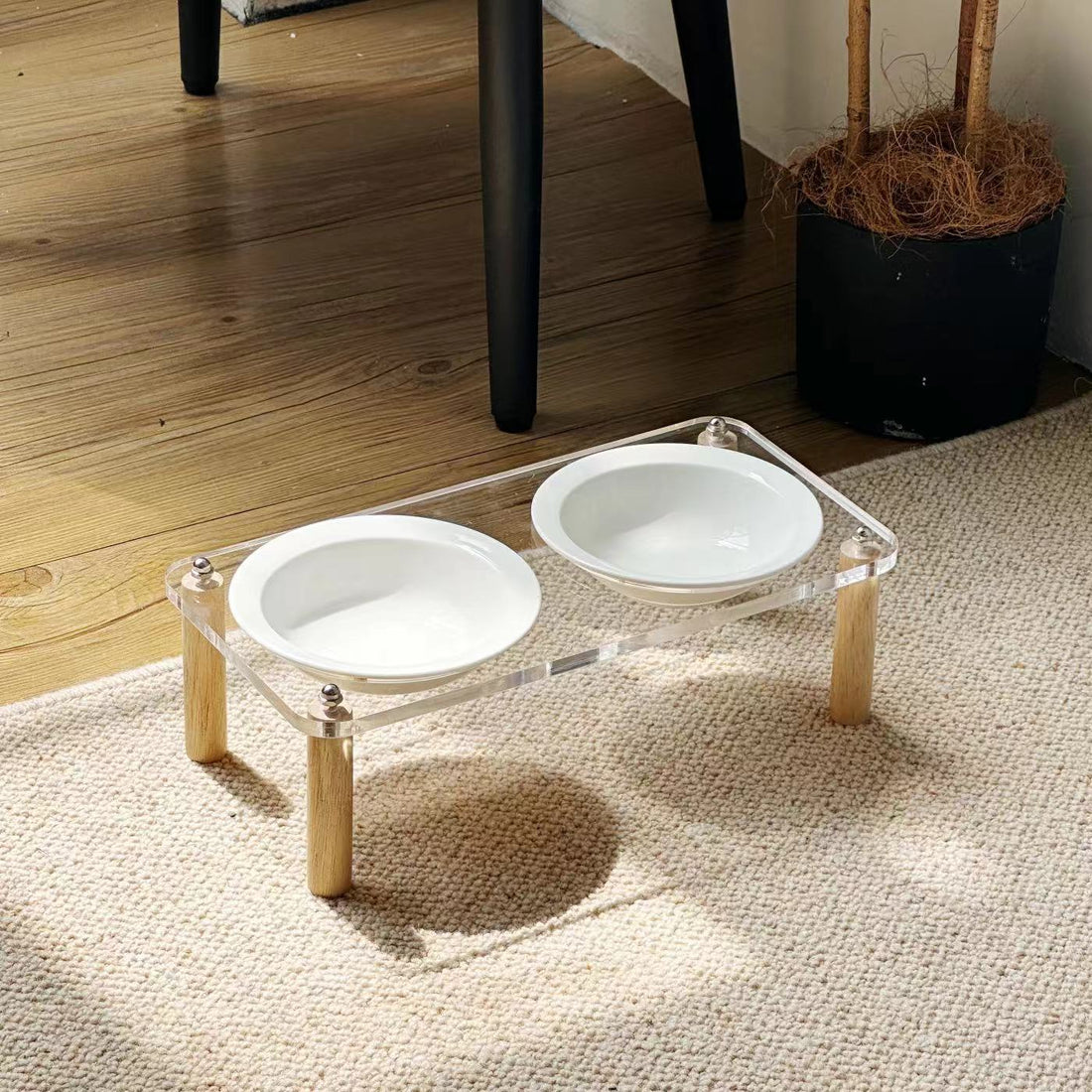 Cat Water Bowl Dog Basin Anti-tumble High