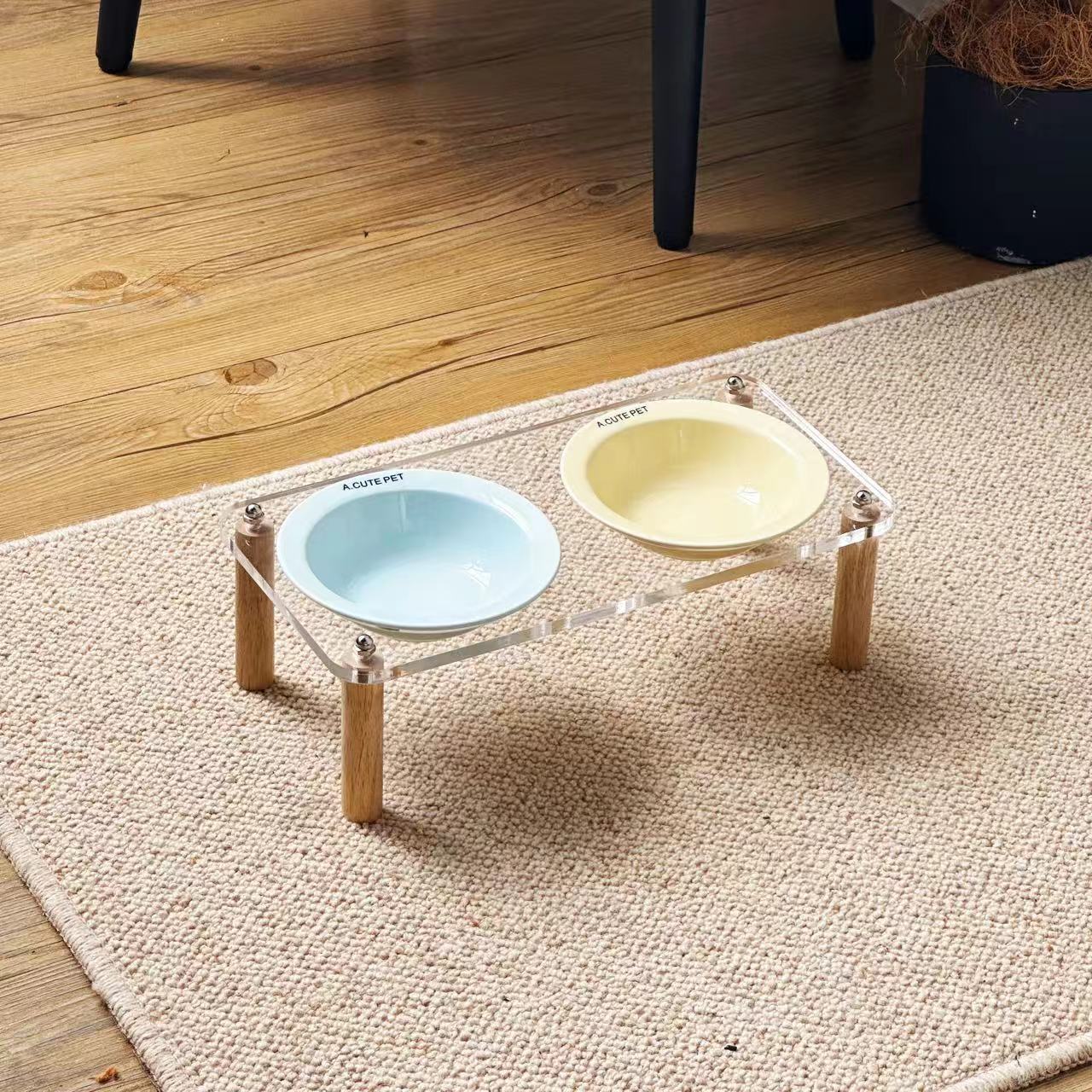 Cat Water Bowl Dog Basin Anti-tumble High